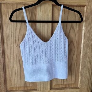 & Other Stories Lilac Cable Knit Camisole